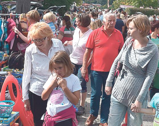 Über 2.500 Besucher kamen am Wochenende zum Flohmarkt in Aßling. Es war »ein Riesenspaß für jung und alt«, so Martin Gruber.	Foto: privat