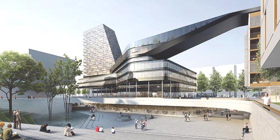 Die visualisierte Ansicht: So soll der künftige Hanns-Seidel-Platz aussehen.  	Foto: Delugan Meissl Associated Architects mit Helmut Wimmer und Partner