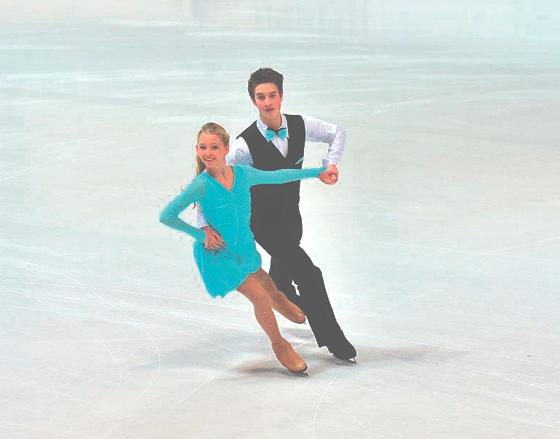 Ramona Grimm und Markus König überzeugten  souveräne auf dem Eis.	Foto: privat