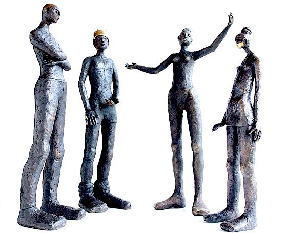 »Das Gespräch«, Bronzearbeit aus dem Jahr 2015 von Andrea Matheisen.