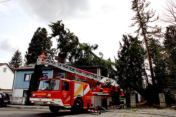 Im vergangenen Jahr waren viele Ottobrunner von den Sturmschäden betroffen  die Feuerwehr half.	Foto: FFO