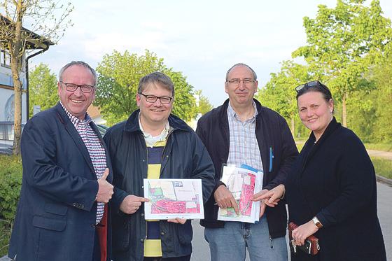 Für mehr Sicherheit auf Höhenkirchen-Siegertsbrunns Straßen: Dirk Wöhling, Robert Loborec, Georg Nagiller und Andrea Borchert (v.l.)	Foto: hw
