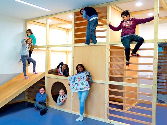 Bei den jungen Besuchern ist der neue Toberaum im Kinderhaus Harthof schon jetzt sehr beliebt.	Foto: KJR