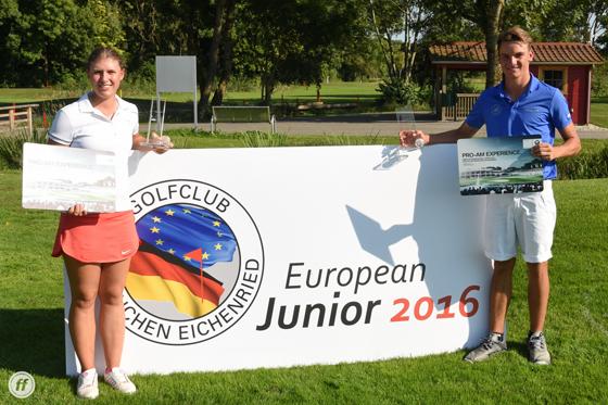 Die European Junoir-Champions nach ihren Siegen in Eichenried: Pilar von Heynitz und Florian Horder.	Foto: Föhlinger