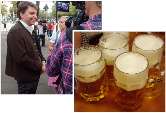 Jan-Ulrich Bittlinger setzt sich für fair eingeschenktes Bier auf der Wiesn ein. Das ist auch heuer immer noch keine Selbstverständlichkeit.	Fotos: Stefan Dohl