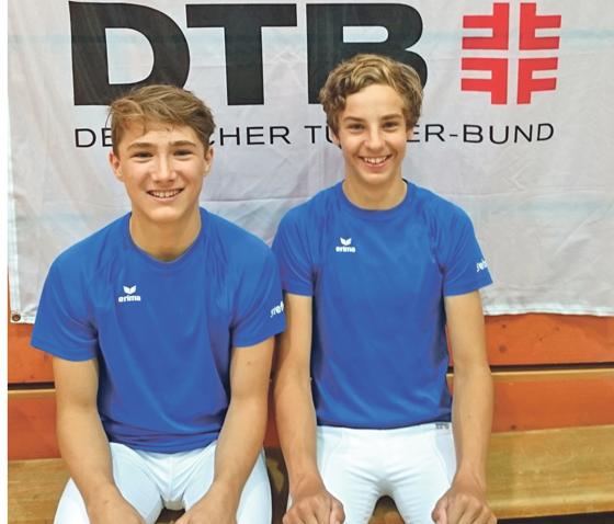 Bei den Deutschen Mehrkampfmeisterschaften in Bruchsal am Start: Stefan Wiedemann (links) und Tim Schneider vom TSV Unterföhring.	Foto: Verein