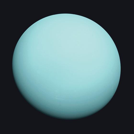 Eisiges Blau: Der Uranus ist der siebte Planet unseres Sonnensystems.	Foto: Wikipedia/gemeinfrei