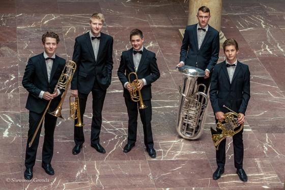 Fünf angehende Musikstudenten: das Münchner Bläserquintett »Aurea Brass«.	Foto: Slawomir Grenda