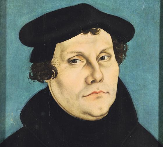 Martin Luther, wie ihn der Renaissancemaler Lucas Cranach d. Ä. 1528 gemalt hat.