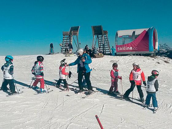 Die Kirchheimer Skifahrer mussten auf Kunstschnee fahren. Spaß gemacht hat es trotzdem.	Foto: Verein