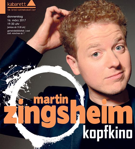 Der Kabarettist Martin Zingsheim ist am 16. März zu Gast in Grünwald. Er zeigt dort sein neues Programm.	F: Rodriguez