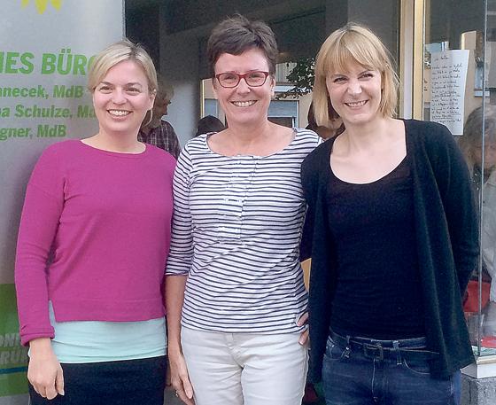 Drei Frauen, drei Standpunkte: Katharina Schulze, Isabell  Zacharias und Nicole Gohlke (v.l.)	Foto: VA
