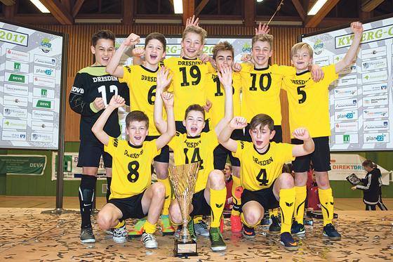 Die Mannschaft aus Dresden geann den Kyberg-Cup der D-Junioren (U13) mehr als verdient.	Foto: VA