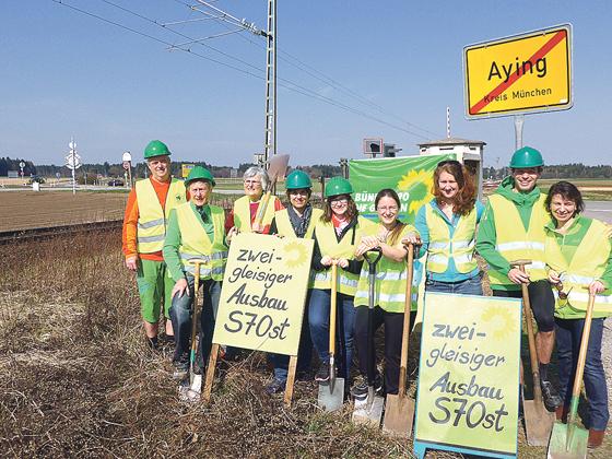 Die Ayinger Grünen fordern einen zweigleisigen Ausbau der S7Ost, um die Anbindung zu verbessern. 	Foto: VA