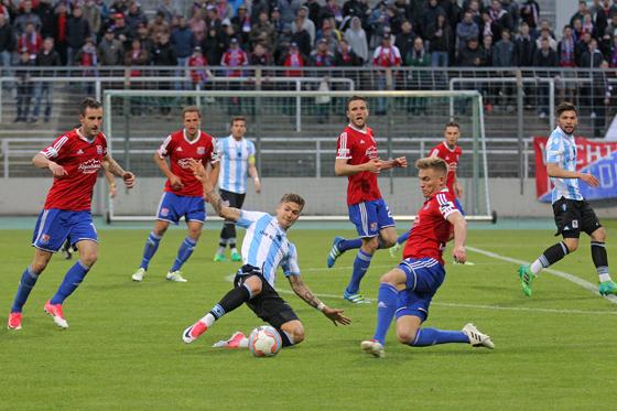 Saisonabschied vor großer Kulisse: TSV 1860 München II gegen SpVgg Unterhaching. Foto: Anne Wild