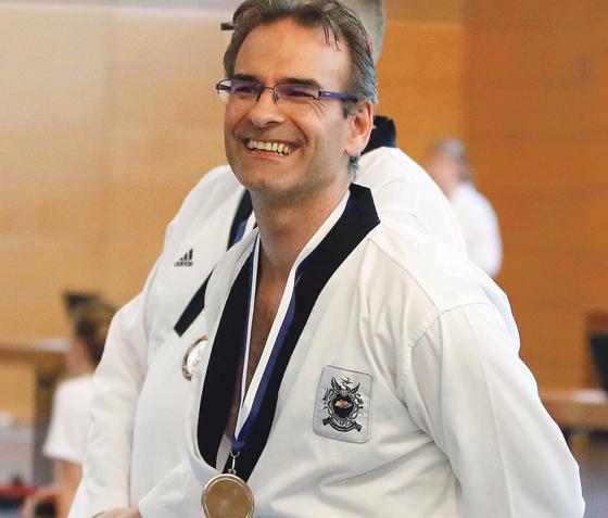 Georg Georgitsopoulos erkämpfte sich in Feucht den Vizemeistertitel in Taekwondo. 	Foto: Holzhammer