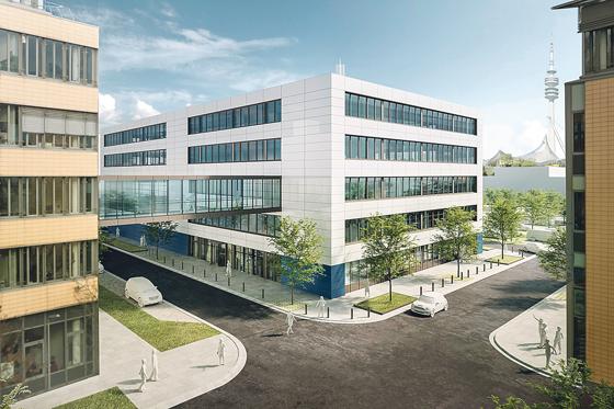 So könnte das neue Betriebszentrum, das nun auf dem SWM Areal am Georg-Brauchle-Ring entsteht, nach seiner Fertigstellung aussehen.	Visualisierung: SWM