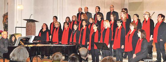 Die »Emmeram Singers« singen am 11. November in ihrer Heimatkirche St. Emmeram.   F.: VA