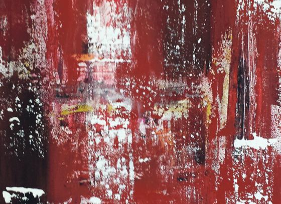 Ein Werk der Malerin Juliane Lürken. Besonders oft verwendet sie die Farbe Rot.	Foto: VA