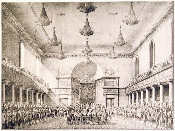 Eröffnung der ersten Bayerischen Ständeversammlung am 4. Februar 1819. Mit dabei: der Falkenberger Abgeordnete Anton von Hofstetten.	 Foto: Gemeinfrei