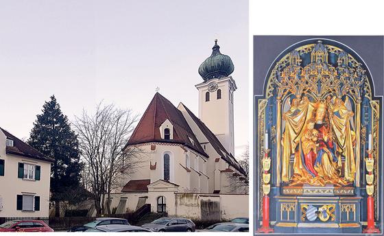 In der alten Wallfahrtskirche Maria Ramersdorf hängt ein  sehenswertes Gnadenbild Mariens (unten).	Fotos: bs, VA