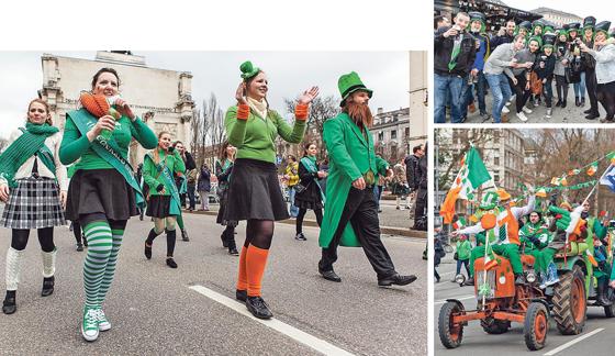 Zum 23. Mal verbreitet die St. Patricks Day Parade irische Lebensfreude.                   Fotos: Shaun Clarke