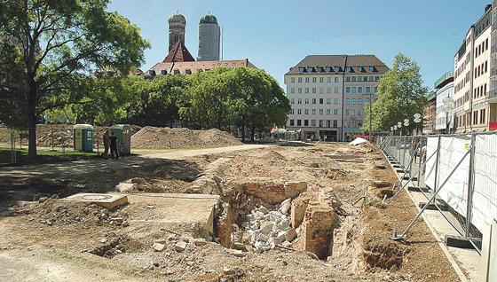 Im Vorfeld der Bauarbeiten zur zweiten Stammstrecke traten mehrere historische Funde aus der Münchner Vergangenheit zutage.  	 Foto: DB AG/ReVe, Büro für Archäologie Bamberg