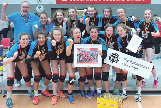 Die Volleyballer-Mädchen des TSV Turnerbund konnten den 2. Platz bei den Deutschen Meisterschaften erringen. Herzlichen Glückwunsch!	Foto: TSV Turnerbund