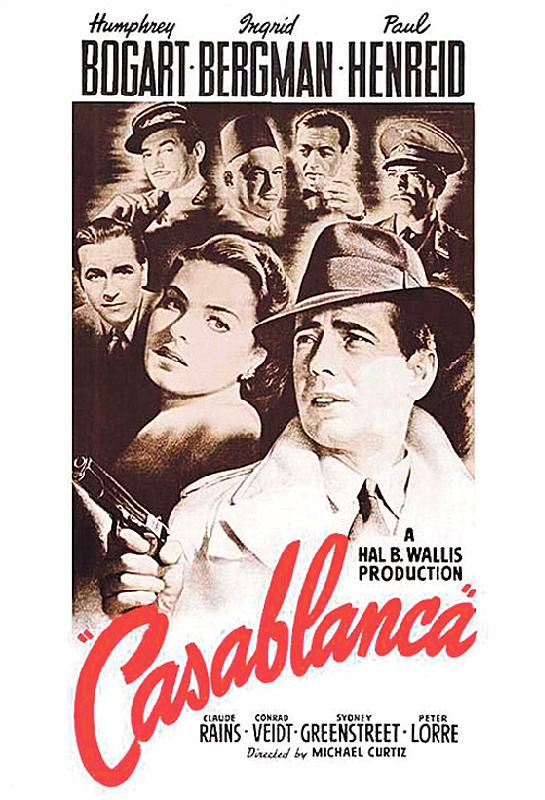 »Casablanca« von Michael Curtiz aus dem Jahr 1942 gilt als einer der besten Filme aller Zeiten.	Foto: gemeinfrei