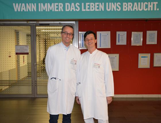 Prof. Dr. Jörg Theisen (li.) und Dr. Lorenz Bott-Flügel übernehmen die ärztliche Leitung am KLE am 1. Januar 2019. Foto: KLE