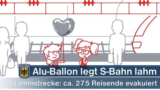 Das Mitführen metallbeschichteter Ballone ist in Bahnhöfen verboten - und das macht auch Sinn wie der aktuelle Vorfall beweist. Darauf weist die Bundespolizei weist hin. Foto: DB/Bundespolizei