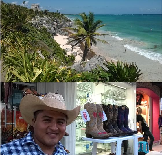 Weiße Traumstrände und Mangroven-Lagunen prägen die Halbinsel Yucatán. Foto unten: In Yucatán leben die Nachfahren der Maya, die sich in ihrem Aussehen deutlich von den anderen Mexikanern unterscheiden. Fotos: Harald Mielke