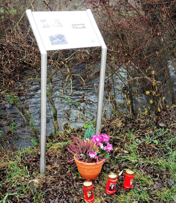 Die Informationstafel für die Opfer eines Flugzeugabsturzes im Zweiten Weltkrieg steht südlich von Goldach. Foto: Verein