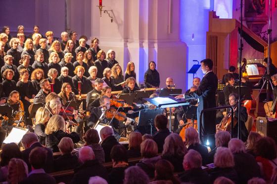 Festliche Konzerte mit großer Besetzung finden regelmäßig in St. Joseph statt: 2018 Mozarts Requiem.. Foto: VA