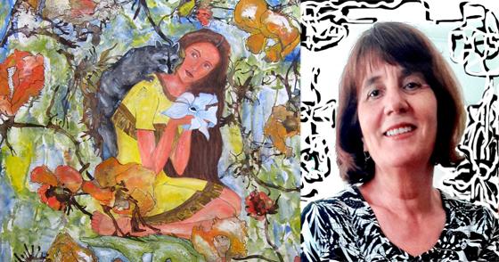 Rosa Bittners Bilder verbindet ein Grundsatz: Der Mensch ist Teil der Natur und des Universums  und sollte sich auch so verhalten. Foto rechts: Die Künstlerin wurde 1957 in Kasachstan geboren. F: VA