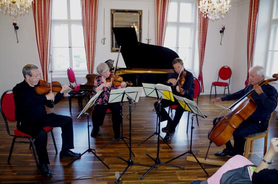 Die Musiker Elmar Billig und Ursula Billig-Klafke, Andreas Muck und Ulrich Bode repräsentieren die bekannteste Formation der Kammermusik, das Streichquartett (v.l.). Foto: VA