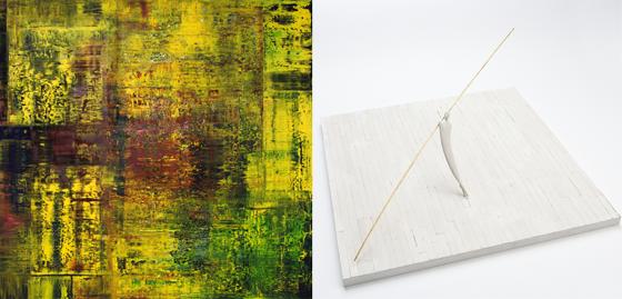  Charlotte Acklins Bilder sind ungegenständlich. Sie sind Auseinandersetzungen mit Form, Farbe und Struktur. Foto rechts: Die Werke von Tamara Ralis verführen und ziehen mit rätselhaften Szenarien in den Bann. Foto: VA