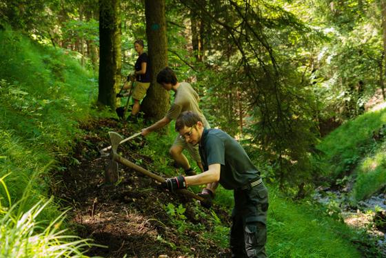 Jedes Jahr nehmen über 100 freiwillige Helfer an der Aktion Schutzwald teil. Foto: DAV/Arvid Uhlig