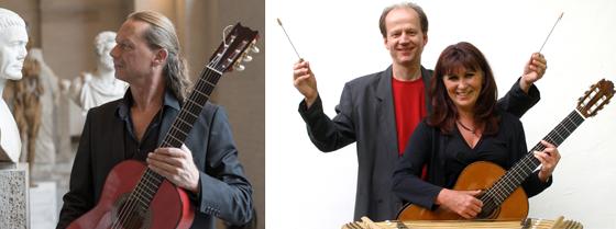  Ricardo Volkert mit seiner Flamencogitarre. Bild rechts: Quer durch Europa: Rudi Zapf und Ingrid Westermeier. Fotos: VA