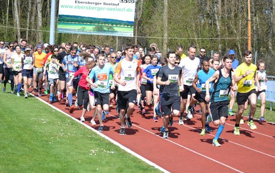 Am 7. April sind wieder mehrere hundert Läufer vom Ebersberger Waldsportpark zum Egglburger See unterwegs. Foto: LG Sempt