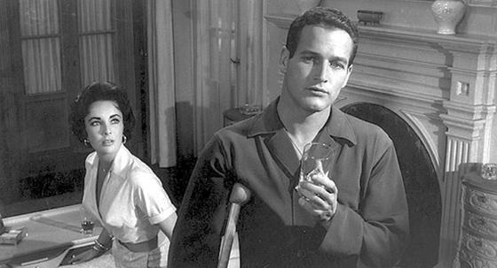 Szene aus "Die Katze auf dem heißen Blechdach" mit Paul Newman und Elisabeth Taylor. Foto: Filmmuseum