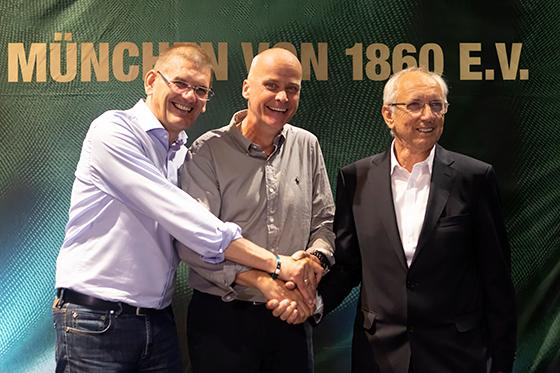 Das alte und neue Präsidium des TSV 1860 München: Heinz Schmidt, Robert Reisinger und Hans Sitzberger (v. links). Foto: Anne Wild