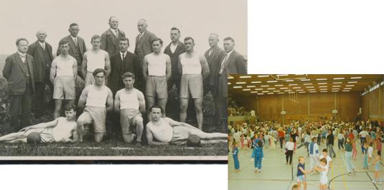 Ziel körperliche Ertüchtigung: Die Leichtathletikabteilung des TSV Neufahrn im Mai 1931. Foto rechts: 30 Jahre ist es her: Beim Gauturnfest im Juni 1989 nahmen um die 900 Kinder teil. Fotos: Verein