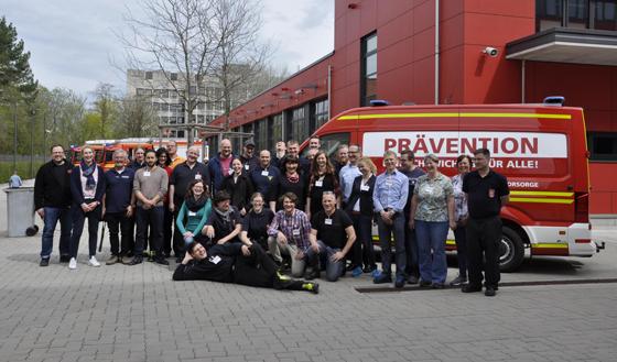 Das aktuelle Präventionsteam der Freiwilligen Feuerwehr München. Foto: © Freiwillige Feuerwehr München