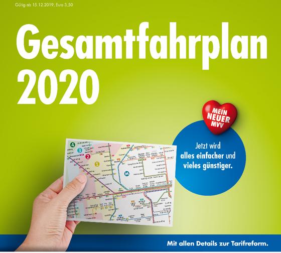 Der neue Gesamtfahrplan 2020 sowie der Schnellbahnfahrplan 2020 sind ab 7. Dezember erhältlich. Foto: MVV