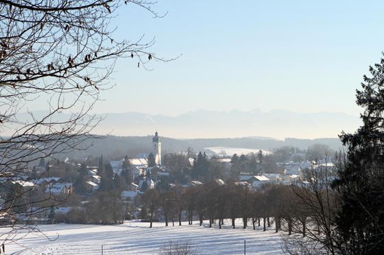 Ein Aufnahme aus früheren Zeiten: Noch war der Winter in Ebersberg alles andere als Schneereich. Foto: Anne Wild