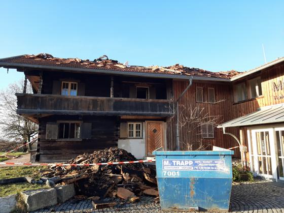 Die Schäden am historischen Gebäude belaufen sich auf knapp 1 Million Euro. Foto: Stefan Dohl