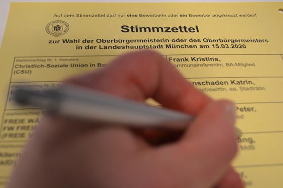 Am Sonntag, 15. März wählen die Münchner ihren neuen Oberbürgermeister. Foto: ar