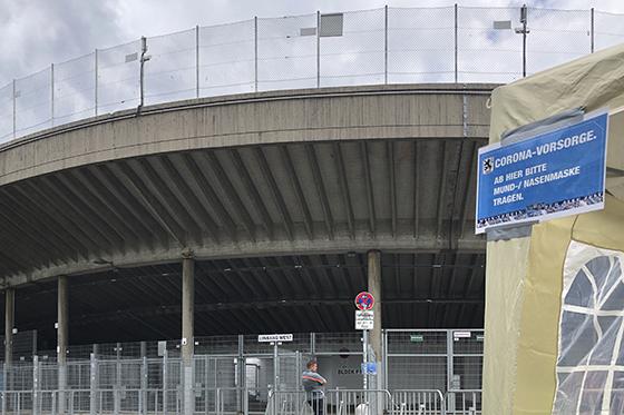 Schauplatz des Münchner Derbys: Grünwalder Stadion. Foto: Anne Wild
