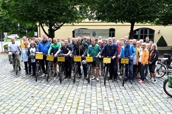 Radeln mit den Bürgermeistern der NordAllianz-Kommunen: Garching oder Ismaning sind bereit für den ersten Platz. Foto: NordAllianz